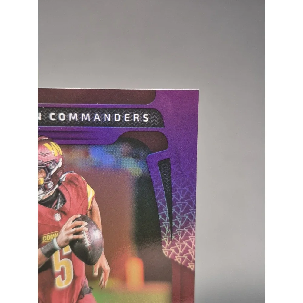2025 Panini Certified Jayden Daniels #98 Purple Mirror /299 Commanders OROY